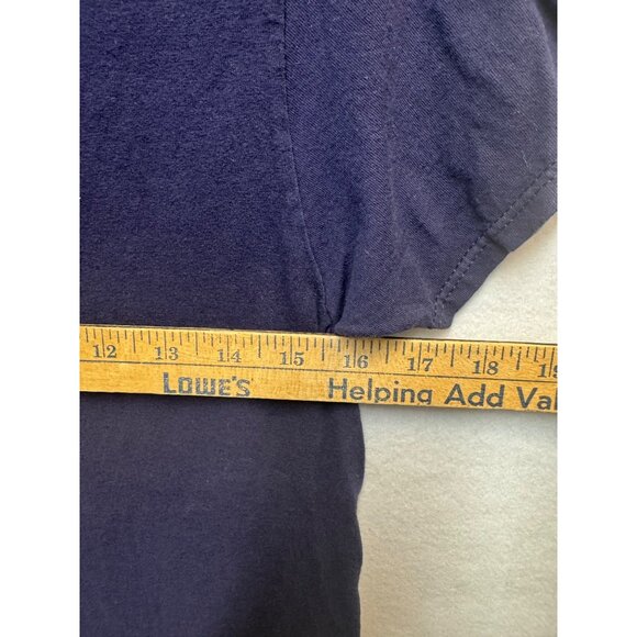 Fruit Of The Loom Navy Blue Mens Crew Neck T-Shirt Size S 100% Cotton Casual Tee - Picture 3 of 7